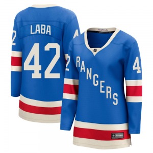 Women's Noah Laba New York Rangers Fanatics Breakaway Blue Centennial Jersey