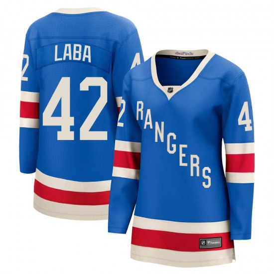 Women's Noah Laba New York Rangers Fanatics Breakaway Blue Centennial Jersey