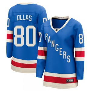 Women's Hugo Ollas New York Rangers Fanatics Breakaway Blue Centennial Jersey