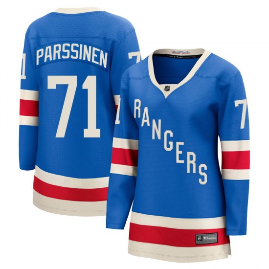 Women's Juuso Parssinen New York Rangers Fanatics Breakaway Blue Centennial Jersey