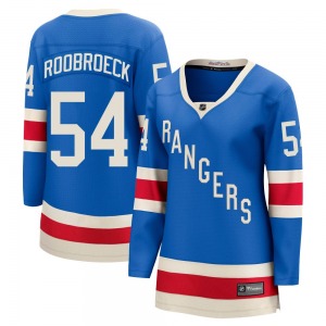 Women's Dylan Roobroeck New York Rangers Fanatics Breakaway Blue Centennial Jersey