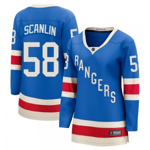 Women's Brandon Scanlin New York Rangers Fanatics Breakaway Blue Centennial Jersey