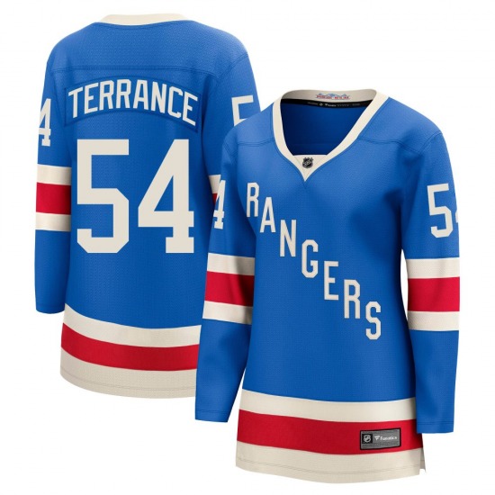 Women's Carey Terrance New York Rangers Fanatics Breakaway Blue Centennial Jersey
