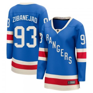 Women's Mika Zibanejad New York Rangers Fanatics Breakaway Blue Centennial Jersey