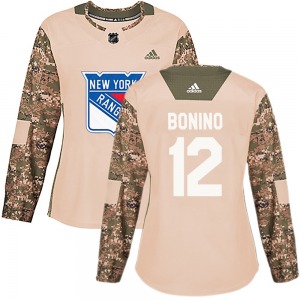 Women's Nick Bonino New York Rangers Adidas Authentic Camo Veterans Day Practice Jersey