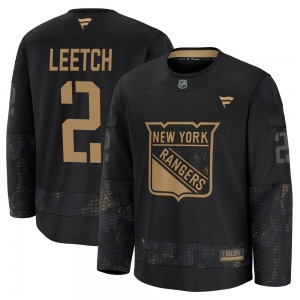 Youth Brian Leetch New York Rangers Fanatics Premium Black 2024 Military Appreciation Practice Jersey