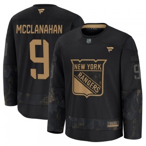 Youth Rob Mcclanahan New York Rangers Fanatics Premium Black 2024 Military Appreciation Practice Jersey