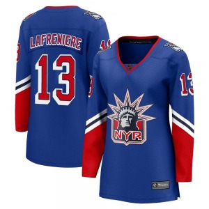 Women's Alexis Lafreniere New York Rangers Fanatics Branded Breakaway Royal Special Edition 2.0 Jersey