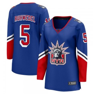 Women's Chad Ruhwedel New York Rangers Fanatics Branded Breakaway Royal Special Edition 2.0 Jersey