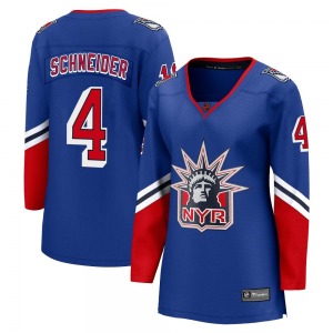 Women's Braden Schneider New York Rangers Fanatics Branded Breakaway Royal Special Edition 2.0 Jersey