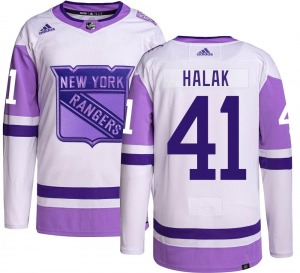 Youth Jaroslav Halak New York Rangers Adidas Authentic Hockey Fights Cancer Jersey