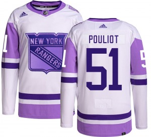 Youth Derrick Pouliot New York Rangers Adidas Authentic Hockey Fights Cancer Jersey