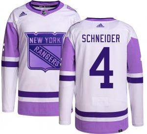 Youth Braden Schneider New York Rangers Adidas Authentic Hockey Fights Cancer Jersey