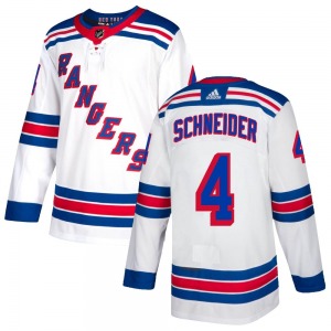Braden Schneider New York Rangers Adidas Authentic White Jersey