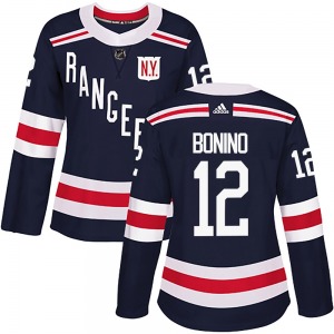 Women's Nick Bonino New York Rangers Adidas Authentic Navy Blue 2018 Winter Classic Home Jersey