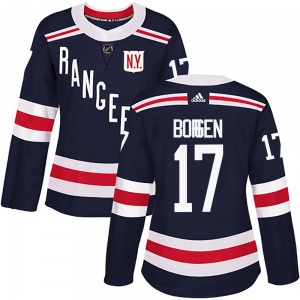Women's Will Borgen New York Rangers Adidas Authentic Navy Blue 2018 Winter Classic Home Jersey