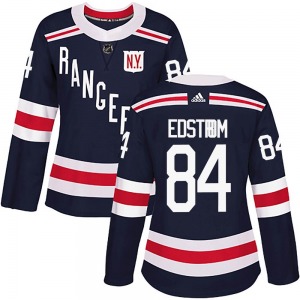 Women's Adam Edstrom New York Rangers Adidas Authentic Navy Blue 2018 Winter Classic Home Jersey