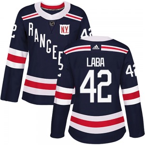 Women's Noah Laba New York Rangers Adidas Authentic Navy Blue 2018 Winter Classic Home Jersey