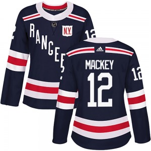 Women's Connor Mackey New York Rangers Adidas Authentic Navy Blue 2018 Winter Classic Home Jersey