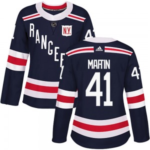 Women's Spencer Martin New York Rangers Adidas Authentic Navy Blue 2018 Winter Classic Home Jersey
