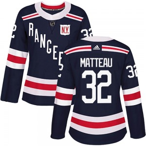 Women's Stephane Matteau New York Rangers Adidas Authentic Navy Blue 2018 Winter Classic Home Jersey