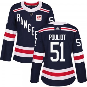 Women's Derrick Pouliot New York Rangers Adidas Authentic Navy Blue 2018 Winter Classic Home Jersey