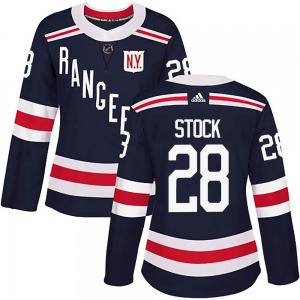Women's P.j. Stock New York Rangers Adidas Authentic Navy Blue 2018 Winter Classic Home Jersey