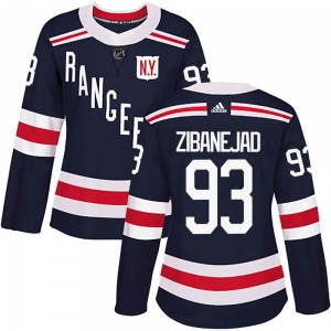 Women's Mika Zibanejad New York Rangers Adidas Authentic Navy Blue 2018 Winter Classic Home Jersey