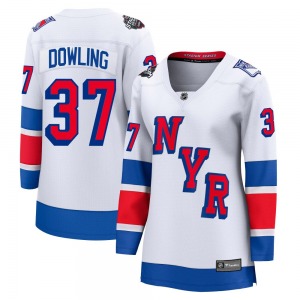 Women's Justin Dowling New York Rangers Fanatics Branded Breakaway White 2024 Stadium Series Jersey