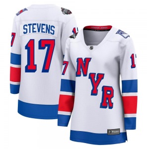 Women's Kevin Stevens New York Rangers Fanatics Branded Breakaway White 2024 Stadium Series Jersey