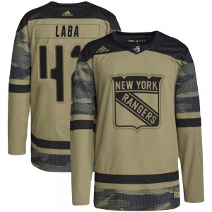 Noah Laba New York Rangers Adidas Authentic Camo Military Appreciation Practice Jersey