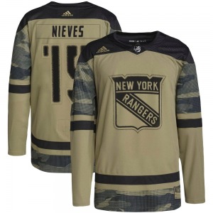 Boo Nieves New York Rangers Adidas Authentic Camo Military Appreciation Practice Jersey