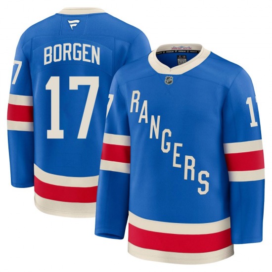 Will Borgen New York Rangers Fanatics Premium Blue Centennial Jersey