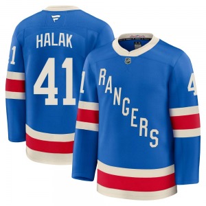 Jaroslav Halak New York Rangers Fanatics Premium Blue Centennial Jersey