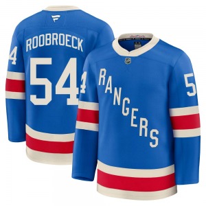 Dylan Roobroeck New York Rangers Fanatics Premium Blue Centennial Jersey