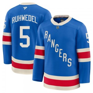 Chad Ruhwedel New York Rangers Fanatics Premium Blue Centennial Jersey