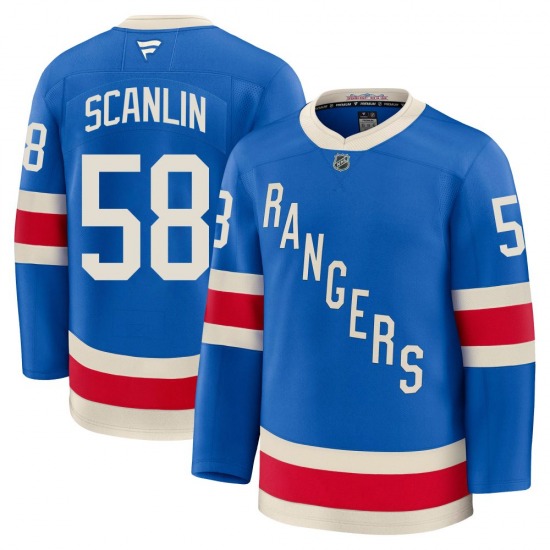 Brandon Scanlin New York Rangers Fanatics Premium Blue Centennial Jersey