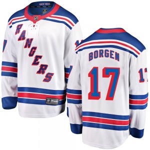 Youth Will Borgen New York Rangers Fanatics Branded Breakaway White Away Jersey