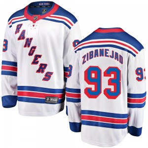 Youth Mika Zibanejad New York Rangers Fanatics Branded Breakaway White Away Jersey