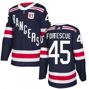 Youth Drew Fortescue New York Rangers Adidas Authentic Navy Blue 2018 Winter Classic Home Jersey