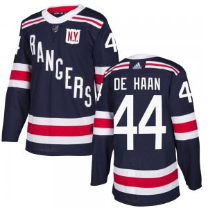 Youth Calvin de Haan New York Rangers Adidas Authentic Navy Blue 2018 Winter Classic Home Jersey