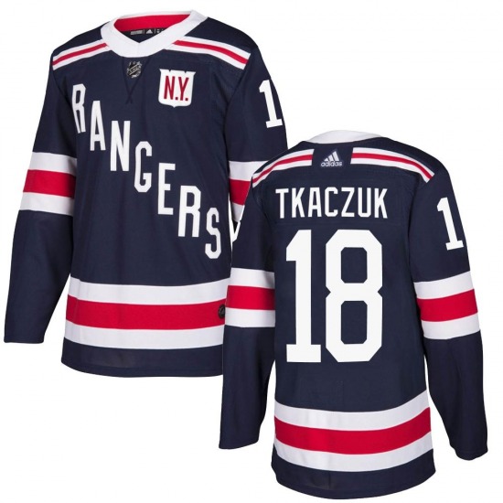 Youth Walt Tkaczuk New York Rangers Adidas Authentic Navy Blue 2018 Winter Classic Home Jersey