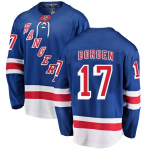 Youth Will Borgen New York Rangers Fanatics Branded Breakaway Blue Home Jersey
