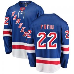 Youth Nick Fotiu New York Rangers Fanatics Branded Breakaway Blue Home Jersey
