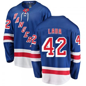 Youth Noah Laba New York Rangers Fanatics Branded Breakaway Blue Home Jersey
