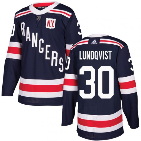 Henrik Lundqvist New York Rangers Authentic Adidas Blue Jersey
